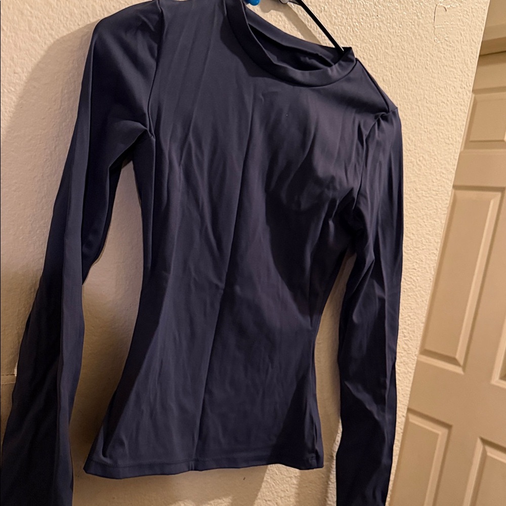Women's Navy Long Sleeve Top